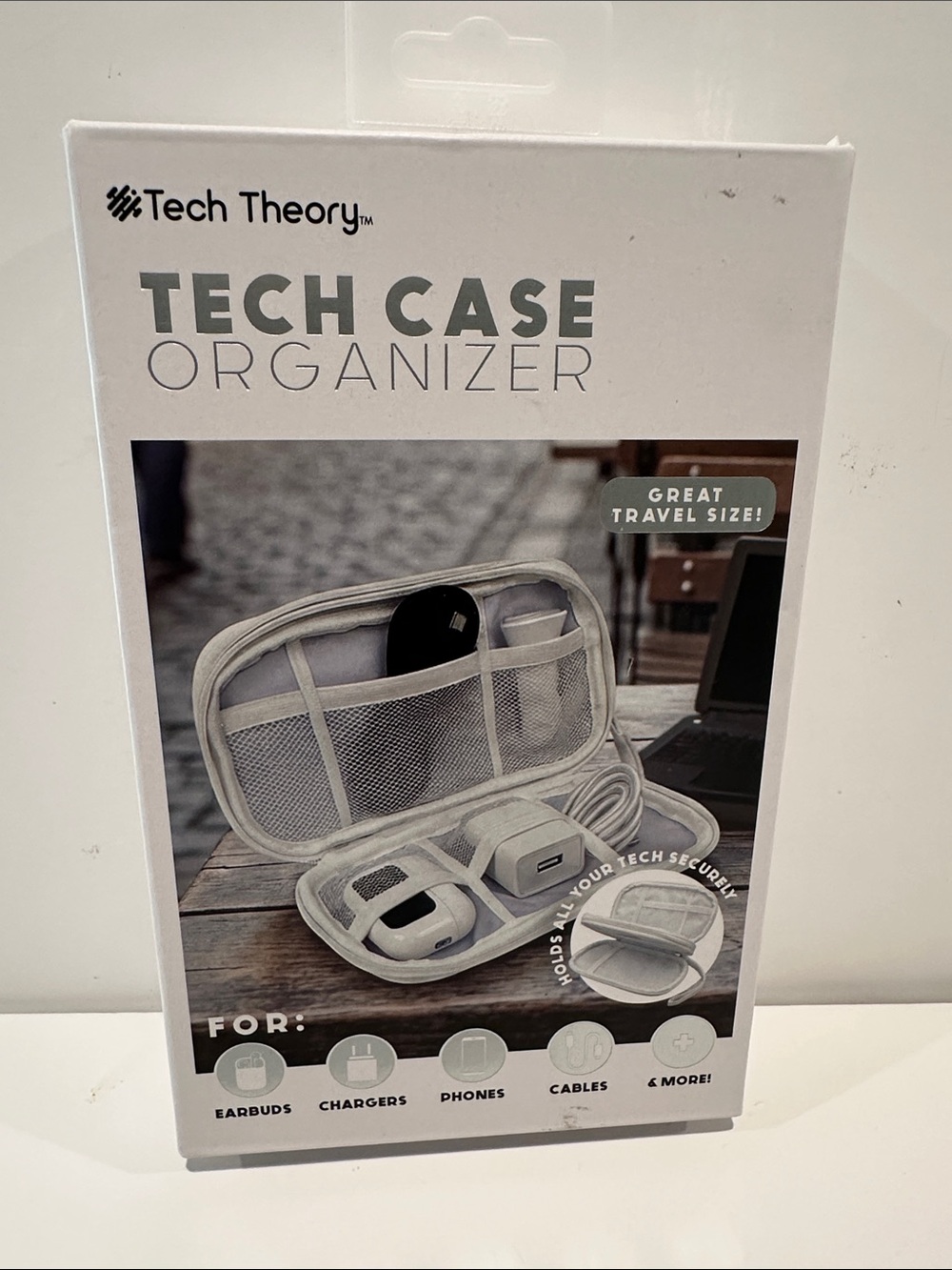 Tech Theory Tech Case Travel Organizer for Earbuds, Chargers, Phone, Cables, etc